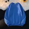 Outono e inverno adolescente gola redonda forrado de lã quente cor sólida simples moda casual all-match pulôver casal masculino moletom