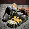 Nuevos Zuecos con Estampado de Camuflaje Transfronterizos para Uso al Aire Libre, Zuecos de Playa de Punta Cerrada, Zapatos de Pareja, Sandalias, Zapatos de Moda para Hombre y Mujer