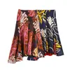 Comercio Exterior 2025 Primavera y Verano Nuevo Estilo Europeo y Americano Moda para Mujer Elegante Falda Estampada de Cintura Alta 3042137