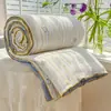 Colcha de Verano Tradicional Lavable de Algodón Nube, Colcha de Verano de Hilo Tipo Nube, Colcha para Aire Acondicionado, Colcha Fina de Verano Doble para Dormitorio de Estudiante