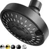 Cabezal de Ducha Americano Negro de 4 Pulgadas Oculto Ahorrador de Agua Pequeño para Baño Público Hotel