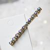 Nova Cor Internet Celebridade Das Mulheres Cristal Pérola Uma Palavra Clipe Hairpin Strass BB Clipe Atacado Metal Estilo Coreano Hairpin