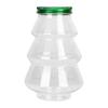 Botella de árbol de Navidad desechable de plástico PET transparente grado alimenticio 480ml taza para bebida comercial jugo leche té