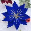 Flores de Navidad artificiales, flores falsas, flores de magnolia de Navidad más vendidas transfronterizas, directo de fábrica, decoraciones de Navidad de comercio exterior, flores artificiales