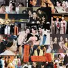 128 Pegatinas de Retrato Grupal de las Cinco Bendiciones, Popular Drama Cinco Bendiciones, Drama Grupal de Vestuario Antiguo, Pegatinas Periféricas de Aspecto Atractivo DIY