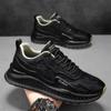 Novos Tênis Esportivos Masculinos com Solas Grossas, Aumento de Altura, Tênis Casuais Versáteis para Corrida, Tênis "Dad Shoes" Masculinos Pretos Respiráveis