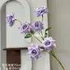 Flores Artificiais: Rosas de Canto de 6 Cabeças, Pequenas Rosas Selvagens, Rosas de Canto Delicadas, Rosas de Jardim, Arranjos Florais de Casamento, Fileiras de Flores