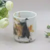 Estilo Nórdico Padrão Mármore Imitação Cilíndrico Grande Capacidade Decorativo Copo de Cera Copo de Vela Doméstico Copo de Vela Vazio Luxo Leve