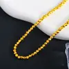 Método Antiguo Arena Oro Oro Triturado Cubos de Oro Color Duradero Collar Regalo de San Valentín para Novia Accesorios de Collar para Clavícula