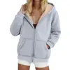 Atacado do fabricante, item popular de exportação: moletom com capuz feminino, forrado de fleece, de peso pesado e espessura, e tops coloridos