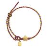 Pulsera de Estrella "Pequeño Fuxing" para Mujer, Tejida con Cuerda Roja, Estilo Chino Nuevo Retro Simple Nicho Regalo de Año Nuevo
