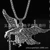 Cadena de caja transfronteriza europea y americana punk hip-hop águila accesorios de personalidad para hombre aleación colgante pulsera de dos piezas al por mayor