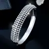 Pulseras de Diseño Transfronterizo Europeas y Americanas con Circonita Sintética Microincrustada, Estilo Moderno y Audaz, Joyería de Oriente Medio para Mujer al por Mayor