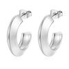 Aretes Franceses Retro Esmaltados en Forma de C de Acero Inoxidable Diseño Nicho Moda para Mujer Trendy Aretes Chapados en Oro de 18K