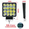 Luz LED de Trabajo para Coche Cuadrada Mini de 4 Pulgadas 16 LEDs 48W Faro Modificado para Vehículo Todoterreno Luz de Inspección Luz de Trabajo
