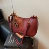 Nova Bolsa de Moda Vintage Outono/Inverno 2026 Bolsa de Ombro Único Bolsa de Bolinho Feminina Estilo Coreano Nicho Casual Bolsa Transversal