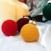Amazon Transfronteiriça Bolas de Natal Aveludadas Pet 6cm Pacote com 12 Unidades Embaladas Enfeites para Árvore de Natal Decorações de Feriado Bolas Redondas