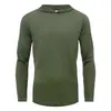 [Hot Selling Transfronteiriço] Camiseta com Capuz de Manga Longa Masculina Primavera e Outono Roupa de Fitness Europa e América Amazon Top Esportivo de Secagem Rápida