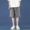Pantalones Cortos Transpirables de Seda Helada de Marca de Moda para Hombre Verano 2024 Nueva Ropa Exterior Delgada Deportivos para Correr Casual Pantalones de Cinco Puntos para Hombre