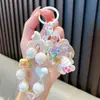 Llavero de felpa de rana de dibujos animados, llavero acrílico con cuentas para coche, decoración de mochila, regalo pequeño, venta al por mayor