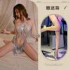 Noite Ting Fragrância Bling Brilhante Lantejoulas Sexy Perspectiva Alça Pescoço Cintura Emagrecimento Borla Vestido de boate