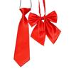 Traje de Camisa para Niños a Juego Corbata de Lazo Pajarita Uniforme de Escuela Primaria a Juego Lazo para Niñas Cuello de Rendimiento