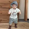 Conjunto Moderno y con Estilo para Niños, Ropa de Bebé, Conjunto de Dos Piezas de Verano Súper Lindo Estilo Coreano con Camiseta de Manga Corta y Shorts