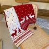 Presente de Natal cachecol vermelho fulvo feminino all-match outono e inverno dias quentes estendidos estudantes coreanos bonito pele-friendly cachecol