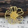 Accesorios de joyería hechos a mano DIY oro real de 24k aretes pulsera accesorios con cuentas horquilla material de cobre capullo de flor flor A610