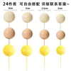 Bolas Decorativas para Pastel Estilo Ins Transfronterizas, Bolas de Espuma Escarchada de Color Mixto, Decoraciones para Hornear de Fiesta de Cumpleaños, Juego de 24 Piezas