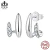 Ai Fu Le S925 Design Geométrico Brincos de Camada Dupla Personalizados Prata Esterlina Versátil Joias para o Dia a Dia Brincos de Prata Femininos