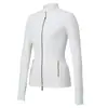 Jaqueta de Yoga com Zíper Dourado para Mulheres, Stand Collar Fitness Secagem Rápida Simples para Corrida Ciclismo, Top de Manga Longa para Pilates