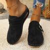 Comercio transfronterizo, ocio, Baotou, medias zapatillas para mujer, 2024, nuevas cuñas con cordones, estilo europeo y americano, zapatillas huecas de talla grande