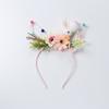 Amazon transfronterizo nuevo Pascua gato cabeza de flor europea y americana moda mujer flor artificial conejo de peluche diadema