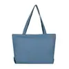 Bolsa Tote Ombro Casual de Lona Simples, Fashion, Estilosa, Cor Sólida, Portátil, Grande Capacidade, Leve em Jeans para Mulheres