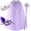 Véu Congelado Elsa Manto Elsa Xale de Princesa Manto Sophia Meninas Halloween Vestido Infantil