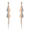 Aretes Creativos Personalizados Transfronterizos en Forma de Paraguas, Aretes de Acero Titanio Modernos, Simples y Versátiles, Suministro Directo de Fábrica de Joyería de Acero Inoxidable