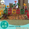 Estructura de madera grande para entrenamiento físico y escalada al aire libre para parques infantiles, combinación de escalada y tobogán para niños
