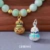 Prata Pura 999 Estilo Chinês Novo Estilo Chinês Esmalte Cabacinha Pingente Feito à Mão DIY Corda Trançada com Contas Acessórios para Colar Pulseira