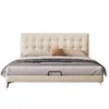 Hogar Francés Retro Almacenamiento Patrón de Gofre Cama Dormitorio Principal Cama Italiana Lujo Ligero Estilo Vintage Cama de Boda Dormitorio