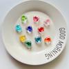 Transparente Aceite Goteando Flor Corazón Sonriente Niños Dibujos Animados Acrílico DIY Cadena para Teléfono Móvil Pulsera de Cuentas Sueltas Accesorios de Joyería