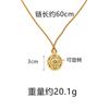Nuevo Colgante de Brújula Giratoria Incrustado de Diamantes Estilo Chino para Mujer Collar de Oro de Arena Vietnamita Joyería Retro Estilo Palacio de Larga Duración