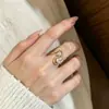 Anel Retro Irregular Gota d'Água com Imitação de Diamante para Mulheres, Design de Nicho, Luxo Leve, Sensação de Alto Padrão, Versátil para o Dia a Dia, Anel Elegante