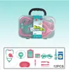 Casa de Juegos Educativa para Educación Infantil Transfronteriza, Set de Juguetes de Herramientas Médicas de Simulación, Caja de Almacenamiento para Juego de Roles, Escucha e Inyección
