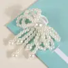 Hebilla de Zapato de Perla con Lazo de Princesa Decoración Versátil para Zapatos Flor de Zapato Hebilla de Cordón de Encaje Accesorios para Zapatos Cadena para Mujer