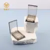 Caja Compacta de Polvo Transparente de un Solo Compartimento al por Mayor de 3g, Polvo Suelto, Polvo Miel, Caja Vacía de PP con Tapa abatible, Material de Empaque Rectangular Portátil para Caja de Rubor