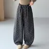 Calça Casual Outono para Meninas Médias e Grandes Primavera e Outono Nova Roupa Infantil Meninas Esportiva Solta Poá Longa Versátil Moderna