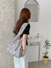Bolso de Hombro Plegado de Primavera de Doble Propósito Bolso Coreano con Estampado de Leopardo Bolso General de Gran Capacidad Bolso de Axila con Puntos de Ola Bolso de Estudiante