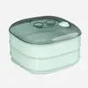 Caja de Vapor Específica para Horno de Microondas, Recipiente Calentador de Vapor, Bol de Olla de Vapor Impermeable, Caja Calentadora de Bollos al Vapor para el Hogar, Sin