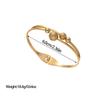 Europeo y Americano electrochapado para mujer electrochapado cuentas de oro joyería de alta gama al por mayor transfronterizo joyería que no se desvanece pulsera de acero de titanio